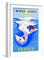 Winter Sports-France-Bernard Villemot-Framed Art Print