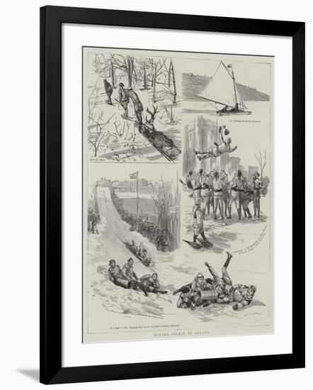 Winter Sports in Canada-null-Framed Giclee Print