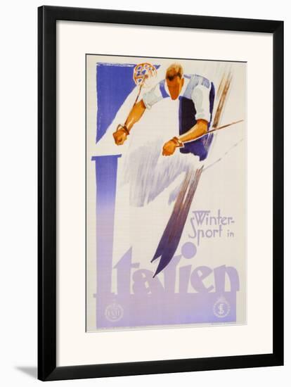 Winter Sports in Italien-Franz Lenhart-Framed Art Print