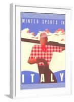 Winter Sports in Italy, Graphics-null-Framed Art Print