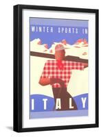 Winter Sports in Italy, Graphics-null-Framed Art Print