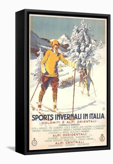 Winter Sports in Italy-null-Framed Stretched Canvas