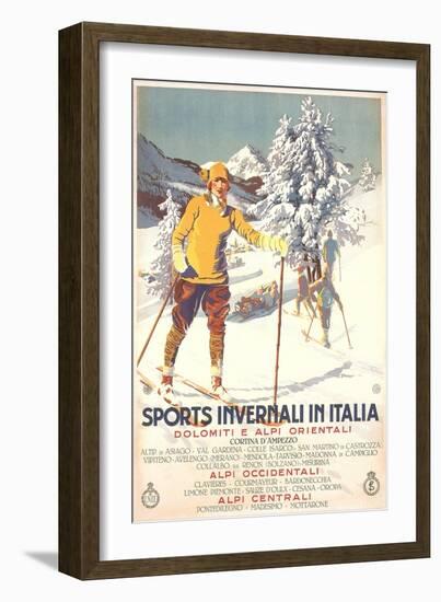 Winter Sports in Italy-null-Framed Art Print