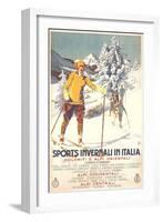 Winter Sports in Italy-null-Framed Art Print