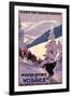 Winter Sports in the Vosges-null-Framed Premium Photographic Print