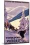 Winter Sports in the Vosges-null-Mounted Premium Photographic Print