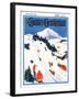 "Winter Sports Scene," Country Gentleman Cover, January 1, 1932-Dudley Gloyne Summers-Framed Giclee Print