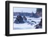 Winter storm watching, Cape Arago Lighthouse from Shore Acres State Park, Oregon Coast, USA-Stuart Westmorland-Framed Photographic Print