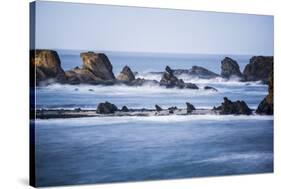 Winter storm watching, Shore Acres State Park, Southern Oregon Coast, USA-Stuart Westmorland-Stretched Canvas
