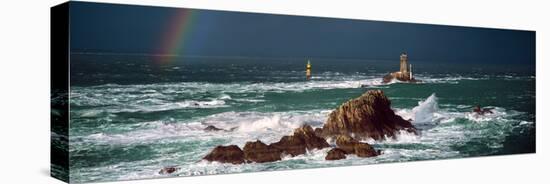 Winter Storm Weather at La Vieille Lighthouse, Finistere, Brittany, France-null-Stretched Canvas