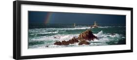 Winter Storm Weather at La Vieille Lighthouse, Finistere, Brittany, France-null-Framed Photographic Print