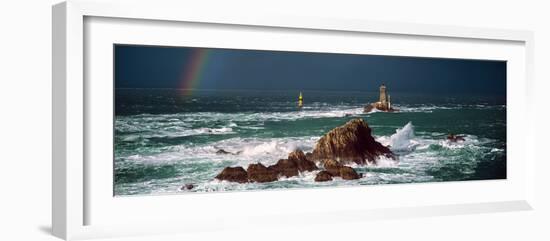 Winter Storm Weather at La Vieille Lighthouse, Finistere, Brittany, France-null-Framed Photographic Print