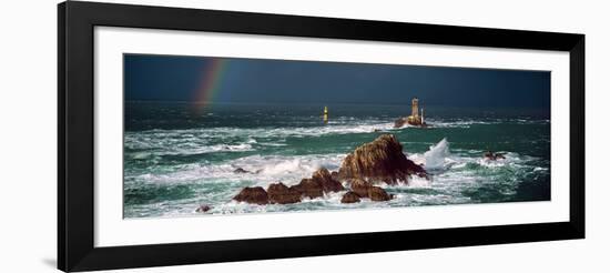 Winter Storm Weather at La Vieille Lighthouse, Finistere, Brittany, France-null-Framed Photographic Print