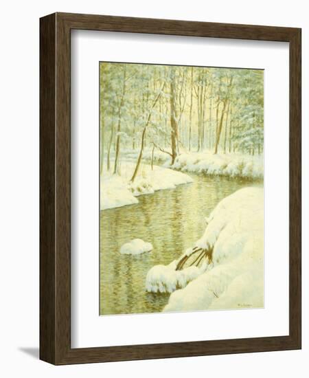 Winter Stream, Sunset Glow-Walter Launt Palmer-Framed Giclee Print