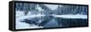 Winter Stream Tahoe CA-Panoramic Images-Framed Stretched Canvas