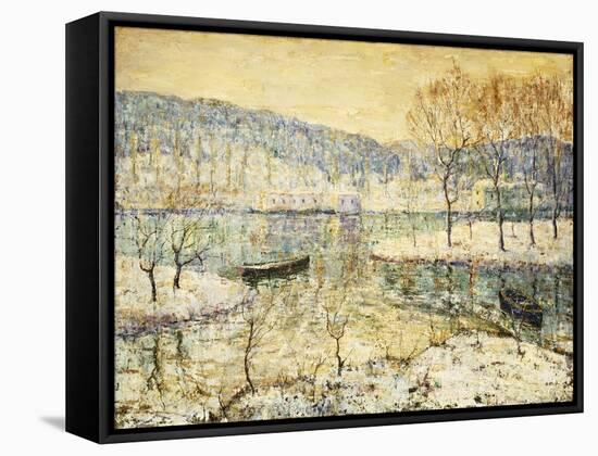 Winter Stream-Ernest Lawson-Framed Stretched Canvas