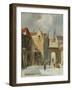 Winter Street Scene-Anthonie Waldorp-Framed Giclee Print