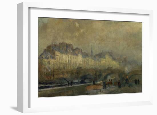 Winter Sun at Paris-Albert Lebourg-Framed Premium Giclee Print