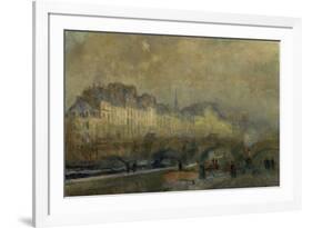 Winter Sun at Paris-Albert Lebourg-Framed Art Print