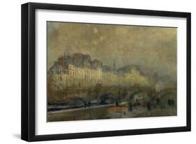 Winter Sun at Paris-Albert Lebourg-Framed Art Print