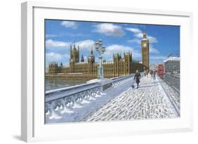 Winter Sun - Houses of Parliament London-Richard Harpum-Framed Art Print