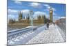 Winter Sun - Houses of Parliament London-Richard Harpum-Mounted Art Print
