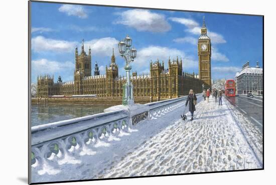 Winter Sun - Houses of Parliament London-Richard Harpum-Mounted Art Print