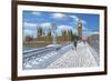 Winter Sun - Houses of Parliament London-Richard Harpum-Framed Art Print