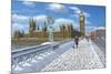 Winter Sun - Houses of Parliament London-Richard Harpum-Mounted Art Print