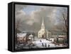 Winter Sunday in Olden Times-null-Framed Stretched Canvas