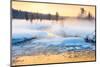 Winter Sundown in Forest and River with Beautiful Misty Fog, Fantastic Winter Nature Landscape, Wal-Taiga-Mounted Photographic Print