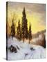 Winter Sundown-Walter Launt Palmer-Stretched Canvas