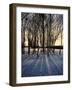 Winter Sunrise and Snow Covered Rural Landscape in the Countryside, Arrow Valley, Worcestershire, E-David Hughes-Framed Photographic Print