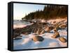Winter Sunrise in Monument Cove, Acadia National Park, Maine, USA-Jerry & Marcy Monkman-Framed Stretched Canvas