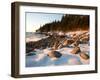 Winter Sunrise in Monument Cove, Acadia National Park, Maine, USA-Jerry & Marcy Monkman-Framed Premium Photographic Print