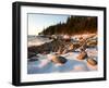 Winter Sunrise in Monument Cove, Acadia National Park, Maine, USA-Jerry & Marcy Monkman-Framed Premium Photographic Print