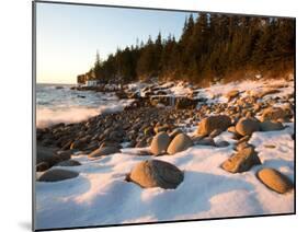 Winter Sunrise in Monument Cove, Acadia National Park, Maine, USA-Jerry & Marcy Monkman-Mounted Premium Photographic Print