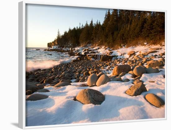 Winter Sunrise in Monument Cove, Acadia National Park, Maine, USA-Jerry & Marcy Monkman-Framed Photographic Print