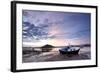 Winter Sunrise on the Aln Estuary Looking Towards Church Hill with Boats Moored and Reflections-Lee Frost-Framed Photographic Print