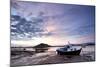 Winter Sunrise on the Aln Estuary Looking Towards Church Hill with Boats Moored and Reflections-Lee Frost-Mounted Photographic Print