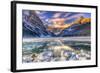 Winter Sunrise over Scenic Lake Louse in Banff National Park, Alberta Canada-BGSmith-Framed Photographic Print