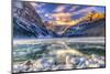 Winter Sunrise over Scenic Lake Louse in Banff National Park, Alberta Canada-BGSmith-Mounted Photographic Print