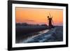 Winter sunrise over St. Benet's Mill near Thurne, Norfolk-Geraint Tellem-Framed Photographic Print