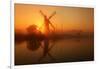 Winter sunrise over Thurne Mill, Norfolk Broads, Norfolk-Geraint Tellem-Framed Photographic Print