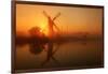 Winter sunrise over Thurne Mill, Norfolk Broads, Norfolk-Geraint Tellem-Framed Photographic Print