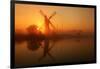 Winter sunrise over Thurne Mill, Norfolk Broads, Norfolk-Geraint Tellem-Framed Photographic Print