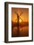 Winter sunrise over Thurne Mill, Norfolk Broads, Norfolk-Geraint Tellem-Framed Photographic Print