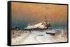 Winter Sunset, 1887-Juli Julievich Klever-Framed Stretched Canvas