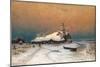 Winter Sunset, 1887-Juli Julievich Klever-Mounted Giclee Print