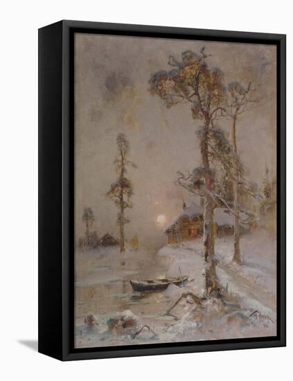 Winter Sunset, 1900-Juli Julievich Klever-Framed Stretched Canvas